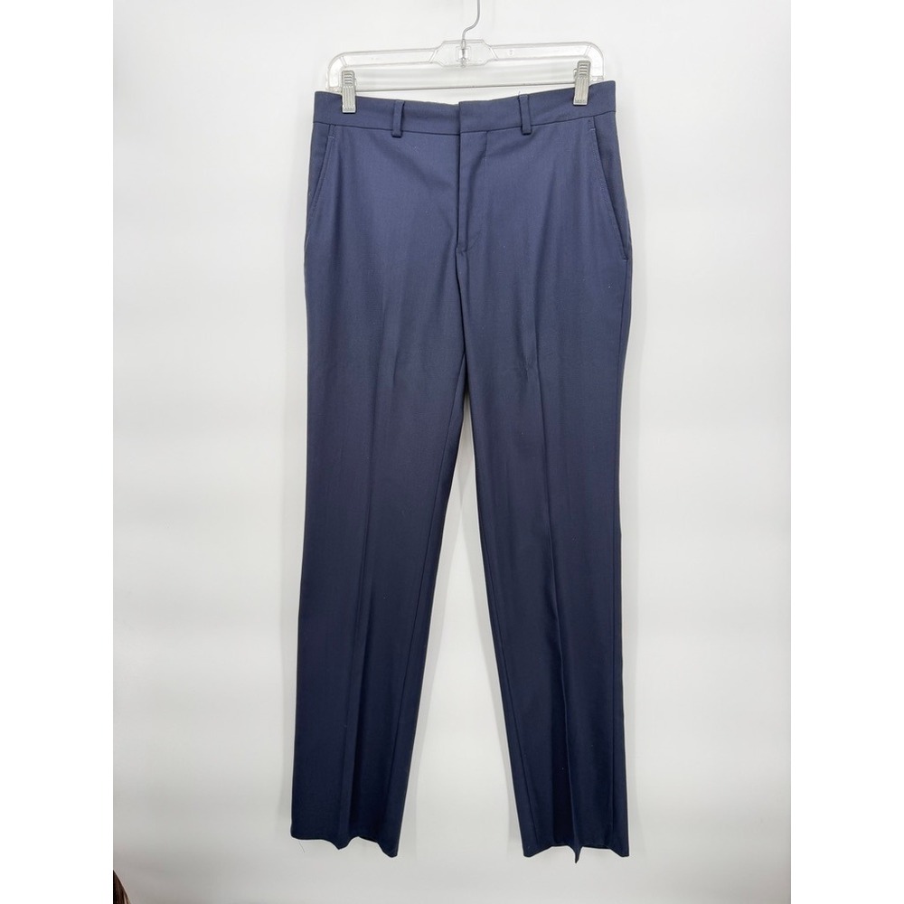 Kenneth Cole New York Dress Pants Navy Blue Slim Fit Basic Trousers 30x30 - Picture 8 of 8